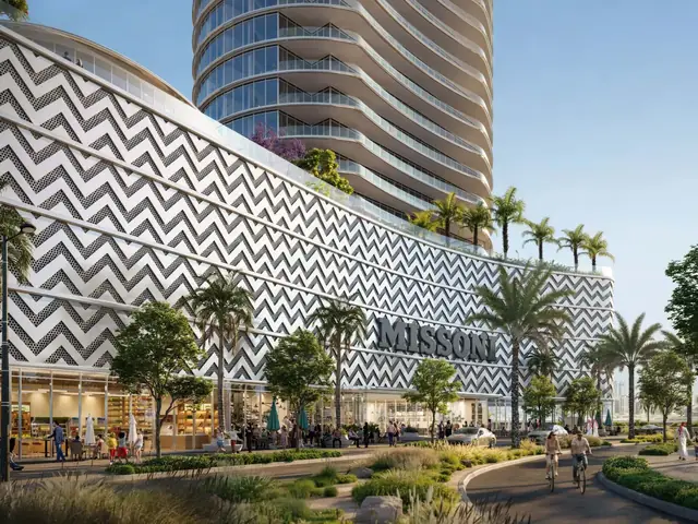 Missoni zigzag podium and arrival plaza