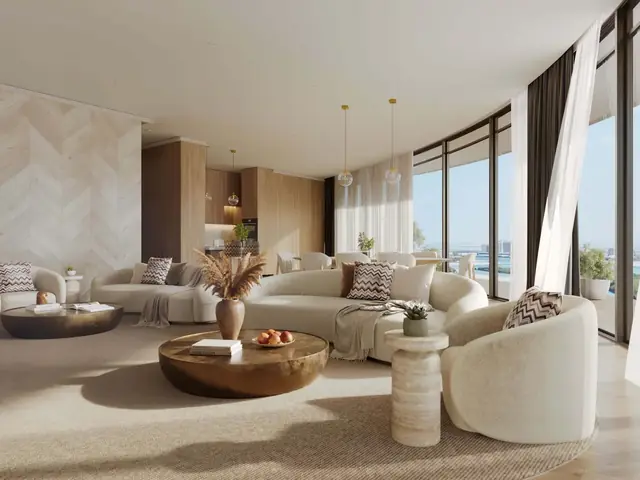 Living room with Missoni furniture and sea views